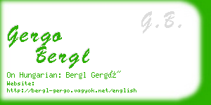 gergo bergl business card